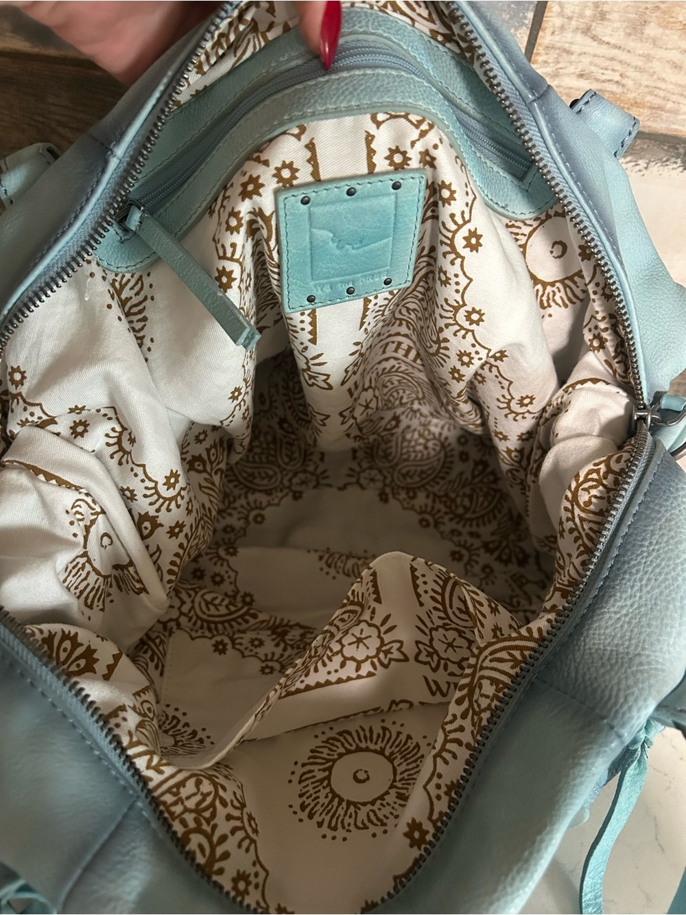 LIKE NEW We The Free Emerson Tote Washed Sail-Micro Emerson-Charms & Scarves - Picture 16 of 16